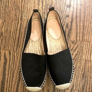 Size nine black J.Crew espadrilles.